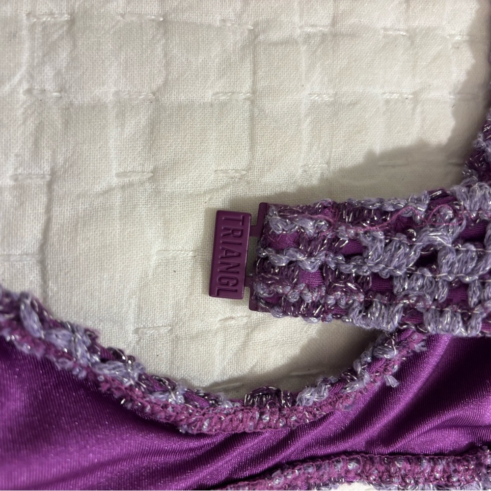 triangl swimwear Purple Crochet Two-Piece Bikini - Picture 6 of 9